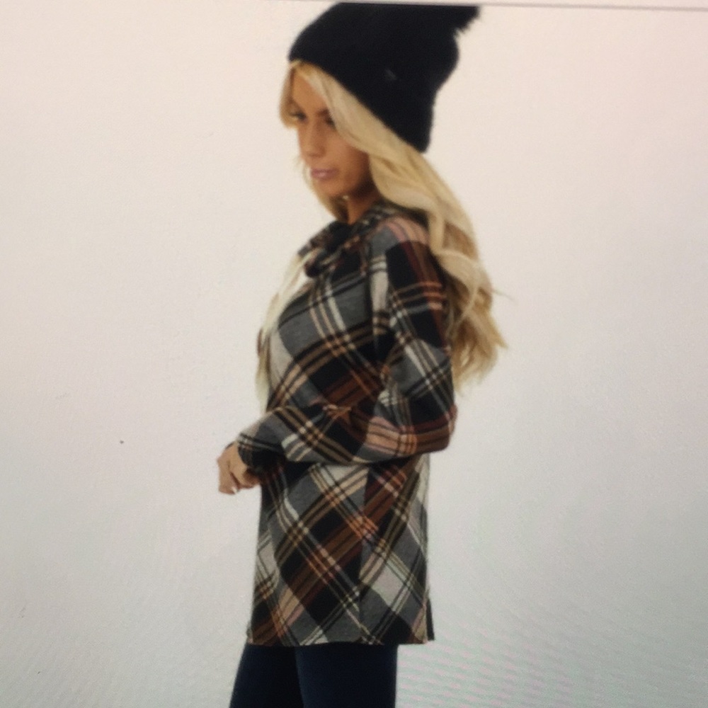 Simple and chic plaid pull over - Picture 4 of 7